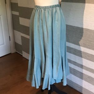 Linen long skirt